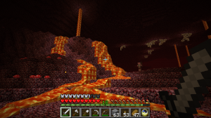 A Crazy view of magma in the Nether.  Just fun to say magma.